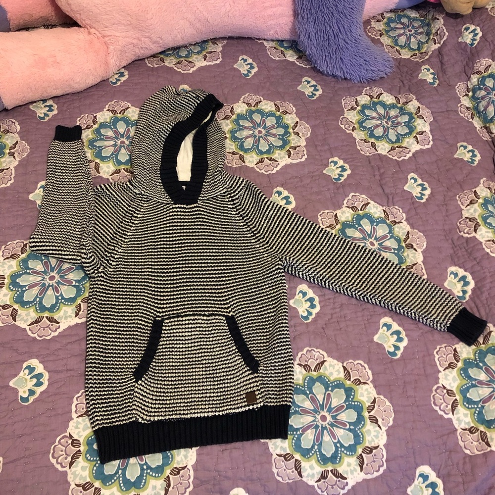 Janie & Jack Striped Hooded Sweater, Size 5